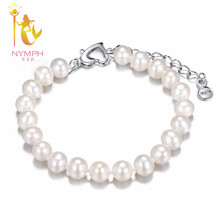 [NYMPH] Pearl Jewelry Natural pearl bracelets Real Freshwater Pearl Bracelet Fine Jewelry Gift For New Year For Women S59 2024 - buy cheap