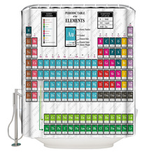 Química Tecido Decorativo Cortina de Chuveiro Tabela Periódica dos Elementos de Poliéster Cortina de Banheiro Decoração Do Banheiro Melhor Venda 2024 - compre barato