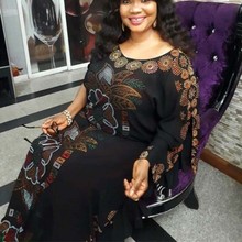 Vestidos africanos para as mulheres 2019 outono dashiki diamante africano roupas bazin broder riche sexy magro robe noite longo vestido 2024 - compre barato