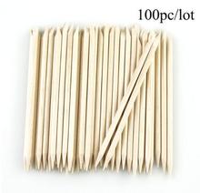 100 pcs/Bag Wooden Cuticle Pusher Nail Art Cuticle Remover Orange Wood Sticks For Cuticle Removal Manicure Nail Art Tools 2024 - buy cheap