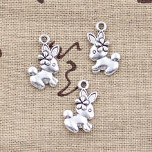 15pcs Charms Double Sided Rabbit 18x10mm Antique Making Pendant fit,Vintage Tibetan Bronze Silver color,DIY Handmade Jewelry 2024 - buy cheap