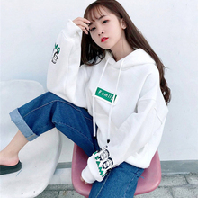 Kpop New Autumn Winter Women Hoodies Plus Velvet Warm Long Sleeve Printing Letters Hoodie Fashion Women Oversized Sweatshirt 2024 - buy cheap