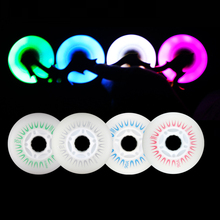 4pieces 90A Flash Inline Skate Wheels With Magnetic Core 72 76 80mm Led Tires Lighting Slalom Free Sliding Roller For Patines 2024 - buy cheap
