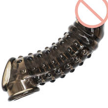 Condoms With Spikes For Dildo Extender Reusable Penis Sleeve Penis Enlargement Condom For Male And Female Masturbation 2024 - buy cheap