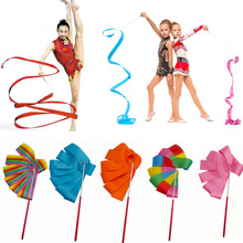 4M Gymnastics Dance Ribbon Gym Rhythmic Art Gymnastics Ballet Streamer Twirling Rod Ribbons 2024 - buy cheap