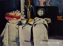 Pinturas de Paul Cezanne el reloj de mármol negro lienzo arte de alta calidad pintado a mano 2024 - compra barato