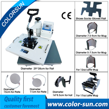 Combo multifunction 9 in 1 heat press machine for t-shirt/cap/mug/plate/phone case/shoe/shock/glove printing 2024 - buy cheap