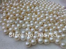 xiuli 000100 AA++ wholesale 80 PCS 7.5-8mm round white freshwater pearl half drilled beads 2024 - buy cheap
