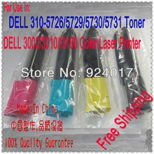 Для Dell 3100 3100cn Тонер для цветного принтера картридж, для Dell 310-5726 310-5729 310-5730 310-5731 Заправляемый тонер-картридж, 4 вида цветов 2024 - купить недорого