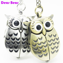 (4002) Vintage OWL Shaped Pocket Watch Necklace,X'MAS TREE DECO GIFT. 2024 - buy cheap