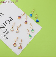 GRACE JUN Korean Style Simple Fish Scales Clip on Earrings Without Pierced Ear Clips for Girls Colorful Clip Earrings Good Gift 2024 - buy cheap