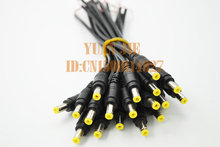 Cable de alimentación de 20cm, conector macho 5,5 cuadrado, completamente de cobre, resistente al agua, 2,1x0,5 CC 2024 - compra barato