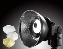 Стандартный Отражатель вспышки + Универсальный адаптер вспышки Держатель для вспышки фотовспышки для Canon Nikon Sony Yongnuo Pentax Godox вспышка 2024 - купить недорого