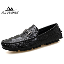 ALCUBIEREE Big Size 48 Men Boat Shoes High Quality Leather Male Casual Shoes Slip On Flats Loafers Fashion Men Moccasins 2024 - buy cheap