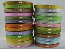free shipping-3/8''(10mm) Metallic Glitter Ribbon , 25yard/roll ,250Yards/lot .belt gift packing wedding decoration 2024 - buy cheap