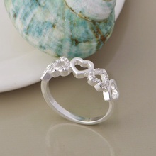 Atacado alta qualidade prata banhado joias anéis de moda 2024 - compre barato