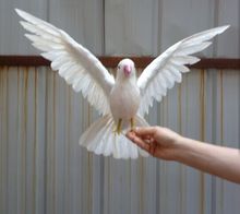 foam&feathers artificial bird 30x45cm white dove,peace bird handicraft,garden decoration prop gift a2579 2024 - buy cheap