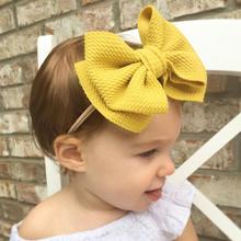 Baby Soft Hairband Bowknot Headwear Cute Girl Hair Accessories Elastic Band 2024 - buy cheap