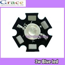 100PCS 3W High Power Blue LED Emitter 465-475nm 60lm with 20mm Star Base 2024 - buy cheap
