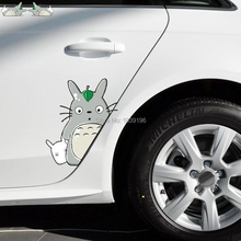 Adesivo de carro totoro de desenho animado, 2 x, novo, estilo de carro, adesivo de porta para toyota ford focus 2, chevrolet, vw, opel, tesla, lada 2024 - compre barato