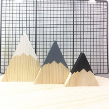3pcs/set Nordic Style Wooden Triangle Ornaments Mountain Shape Ornament Baby Kids Bedroom Decoration Home Decor 2024 - buy cheap