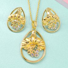 ZEA Dear Jewelry Big Jewelry Findings Romantic Jewelry Set For Women Earrings Necklace Pendant Flower Jewelry For Party Wedding 2024 - buy cheap