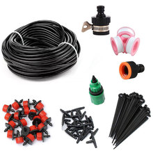 Kit micro sistema de irrigação automática por gotejamento, 25m, diy, rega, jardim, mangueira, conjunto com 30 gotejadores ajustáveis, controlador inteligente 2024 - compre barato