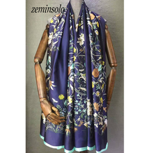 2019 Luxury Brand Women 100% Silk Scarf Beach Shawls Echarpe Hijab Wraps Floral Designer Scarves Female Soft Stoles Bandana 2024 - buy cheap