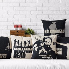 Movie Style The Walking Dead Printed Cotton Linen Cushion Cover Home Decorative Throw Pillow Case Almofadas Cojines 2024 - buy cheap