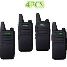 Kaili mini walkie-talkie uhf 400-470 mhz 5w, 4 unidades, canal 16, transceptor, rádio em dois sentidos 2024 - compre barato