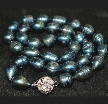 10-11mm azul-Perla Negra tahitiana collar ciencia Natural 18 "-joyería nupcial envío gratis 2024 - compra barato