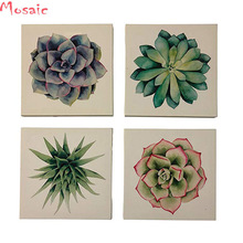 DIY Diamond Embroidery 4pcs Succulents plant flower 5D Diamond Painting Cross Stitch Mosaic Pattern Full Rhinestone Home Decor 2024 - buy cheap