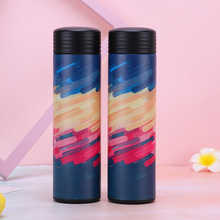 Fashion oil painting style thermos Travel hiking camping office thermo cup Coffee Tea Milk thermo bottle kid portable Vacuum cup 2024 - buy cheap