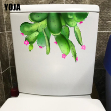 YOJA 22.4X15.9CM Beautiful Watercolor Cactus Home Decor Living Room Wall Decal WC Sticker Toilet T1-1675 2024 - buy cheap
