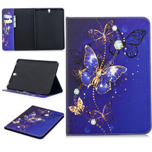 For Samsung Galaxy Tab S3 9.7 SM T820 T825 Cover Art Painting Flip leather case Folio tablet Stand Shell Cover 9.7'card Holder 2024 - buy cheap