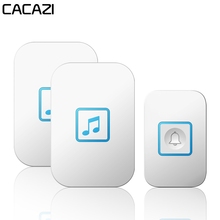 CACAZI Intelligent Wireless Doorbell Waterproof 60 Chimes 1 2 Button 1 2 3 Receiver US EU UK Plug Home LED Light Door Bell 2024 - buy cheap