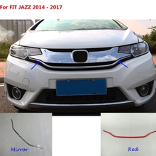 For Honda Fit jazz 2014 2015 2016 2017 car accessories front engine Machine grille grill network hood stick lid trim lamp 1pcs 2024 - buy cheap