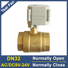 TF32-B2-C Высокое качество AC/DC9V-24V нормально закрытый нормально открытый клапан 2 способа 1-1/4 ''DN32 металлическая Шестерня моторизованный шаровой клапан 2024 - купить недорого