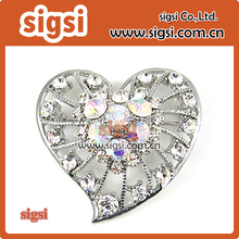 100pcs bridal crystal clear heart shape Rhinestone Brooch pin for Valentine's Day gift 2024 - buy cheap