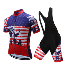 Maillot de manga corta de verano para ciclismo, Conjunto de Jersey y pantalones cortos con tirantes, ropa deportiva, Kit de ropa para bicicleta de carretera y de carreras 2024 - compra barato