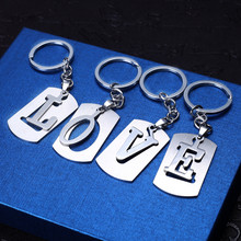 DIY A-Z Letters key Chain For Men Stainless Steel Keychain Women Car Key Ring Simple Letter Name Key Holder Party Gift Jewelry 2024 - buy cheap