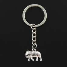 New Fashion Keychain 16x20mm Thailand Mounts Elephant Pendants DIY Men Jewelry Car Key Chain Ring Holder Souvenir For Gift 2024 - buy cheap