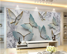 Beibehand-papel de parede 3d com borboleta, alívio, decoração de casa, sala de estar, quarto, fundo, papel de parede 2024 - compre barato