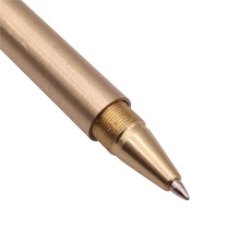 Шариковая ручка, 5 шт., высокое качество, Роскошная золотая шариковая ручка, минимализм, супертонкая, чистый цвет, медная шариковая ручка, офисная ручка для письма 2024 - купить недорого