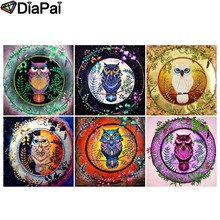 DIAPAI 5D DIY Diamond Painting Full Square/Round Drill "Flower owl" 3D Embroidery Cross Stitch 5D Decor Gift 2024 - buy cheap