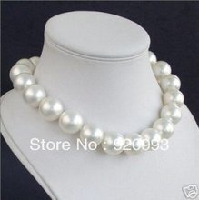 free P&P*******Big Cultured 14 MM sea south white shell pearl necklace 2024 - buy cheap