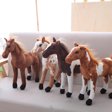 1 шт. 30/40/50 см новая имитация лошади плюшевая игрушка 4 стиля мягкие куклы-животные высококачественные классические игрушки для детей подарок на день рождения 2024 - купить недорого