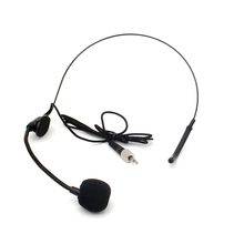 Free Shipping Black Screw Thread Lock 3.5mm Plug Ear Hook Headworn Headset Microphone Mic Mike For Wireless BodyPack Transmitter 2024 - buy cheap