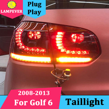 Luz traseira automotiva para golf 6, lâmpada traseira, freio, estacionamento, sinal led, lanterna traseira 2009-2013 2024 - compre barato