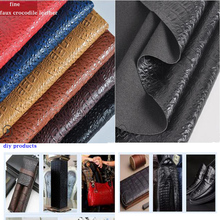 Good 69*50cm 1pc Faux PU Leather Fabric Thick Faux Crocodile Pu Leather Fabric For Diy Bag Material Synthetic leather For Sofa 2024 - buy cheap